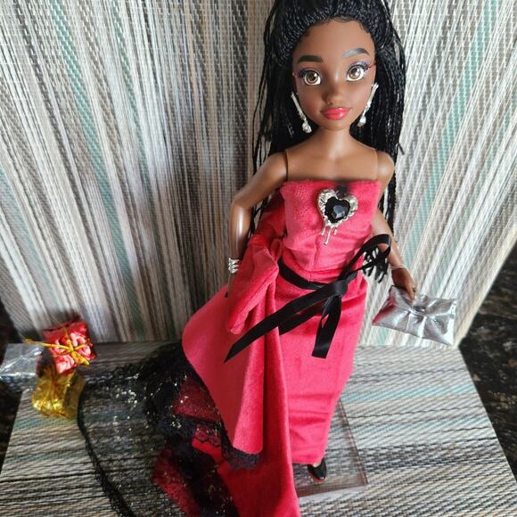 Custom Disney ily 4ever barbie doll dark skin braids styled for the Holi… - Picture 3 of 12